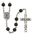 San Antonio 7mm Black Onyx Rosary R6007S-8004SP