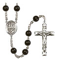 St. George 7mm Black Onyx Rosary R6007S-8040