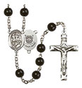 St. George/Coast Guard 7mm Black Onyx Rosary R6007S-8040S3