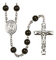 St. Helen 7mm Black Onyx Rosary R6007S-8043