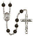 St. Sarah 7mm Black Onyx Rosary R6007S-8097