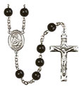 St. William of Rochester 7mm Black Onyx Rosary R6007S-8114