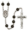 St. Ursula 7mm Black Onyx Rosary R6007S-8127