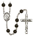 St. Gemma Galgani 7mm Black Onyx Rosary R6007S-8130
