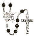 St. Christopher/Water Polo-Women 7mm Black Onyx Rosary R6007S-8199
