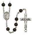 St. Aaron 7mm Black Onyx Rosary R6007S-8254