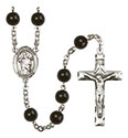 St. Aedan of Ferns 7mm Black Onyx Rosary R6007S-8293