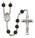 St. Olivia 7mm Black Onyx Rosary R6007S-8312