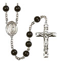 St. Zoe of Rome 7mm Black Onyx Rosary R6007S-8314