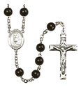St. Daniel Comboni 7mm Black Onyx Rosary R6007S-8400