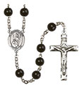 Guardian Angel of the World 7mm Black Onyx Rosary R6007S-8441
