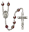 St. Paul the Hermit 7mm Garnet Aurora Borealis Rosary R6008GTS-8394