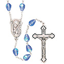 Rosary with Blue Teardrop Beads SR3960
