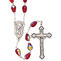 Rosary with Red Teardrop Beads SR3960